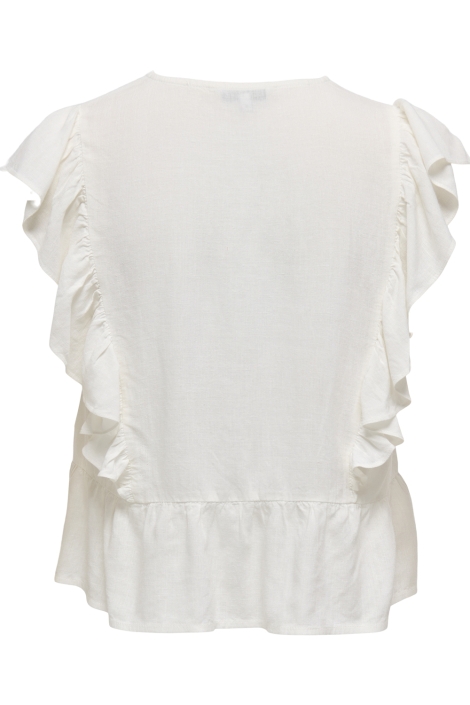 Only onlrian flonce s/s top wvn